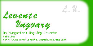 levente ungvary business card