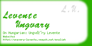 levente ungvary business card